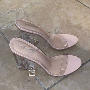 Clear strap Heels